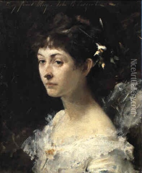 Portrait Of Mary Turner Austin Oil Painting - John Singer Sargent