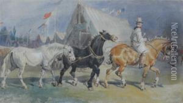 The Horse Fair Oil Painting - Charles Cooper Henderson
