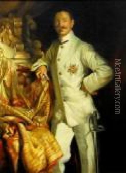 Sir Frank Swettenham Oil Painting - John Singer Sargent