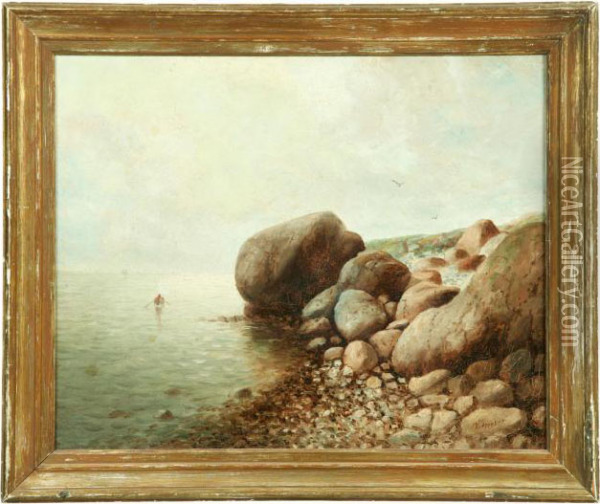 Coastal Scene Oil Painting - Wesley Elbridge Webber