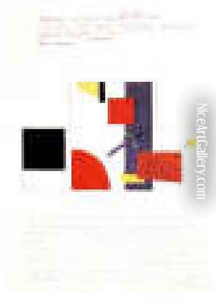 Principles Of A Mural Painting Oil Painting - Kazimir Severinovich Malevich