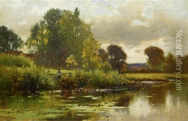 Figure By A River Oil Painting - Ernest Parton