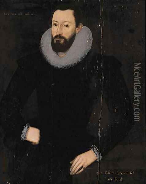 Portrait of Sir Richard Reynell (1553-1633), of Ford Oil Painting - Marcus The Younger Gheerhaerdts