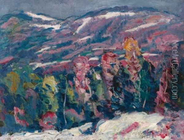 Song Of Winter Oil Painting - Marsden Hartley