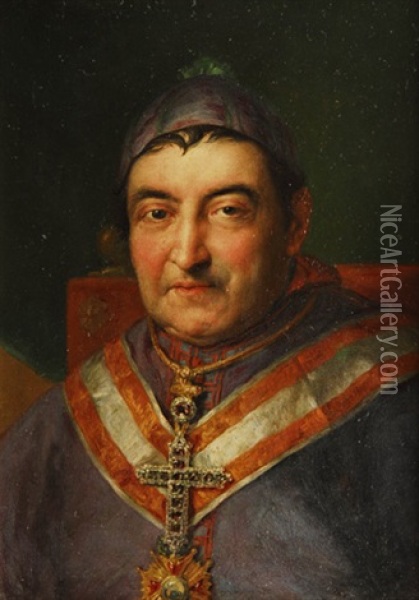 Retrato De El Arzobispo Pedro Garcia Y Abella Oil Painting - Vicente Lopez y Portana