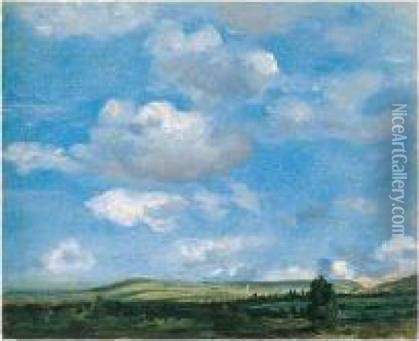A View In Kent Oil Painting - Lionel Constable