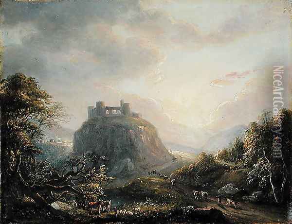 Landscape with a Castle, 1808 Oil Painting - Paul Sandby