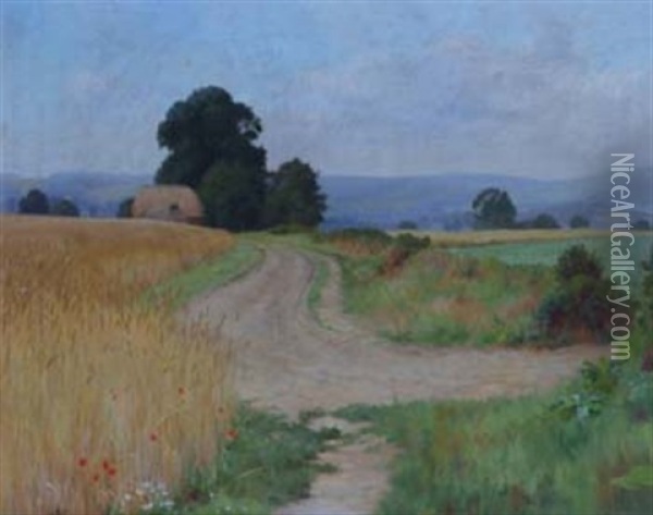 Wheatfield Oil Painting - Paul Camille Guigou