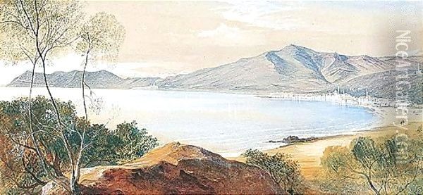 Alassio, Gulf Of Genoa Oil Painting - Edward Lear