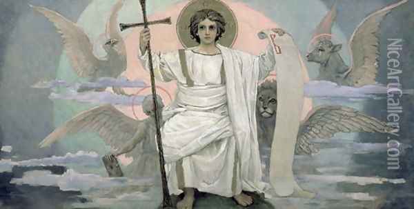 The Son of God - The Word of God, 1885-96 Oil Painting - Viktor Vasnetsov