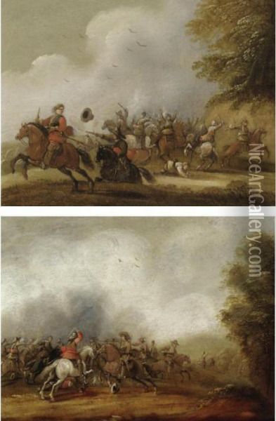 Cavalary Battle Scenes Oil Painting - Pieter Snayers