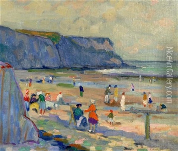 Beach Scene Oil Painting - Robert Antoine Pinchon