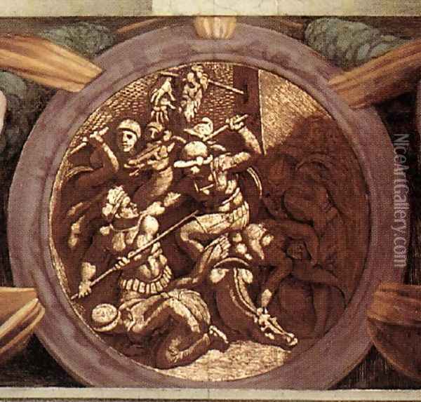 Medallion (4) 1511 Oil Painting - Michelangelo Buonarroti