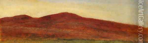 Study of Moorland, Invernesshire, 1889 Oil Painting - George Frederick Watts