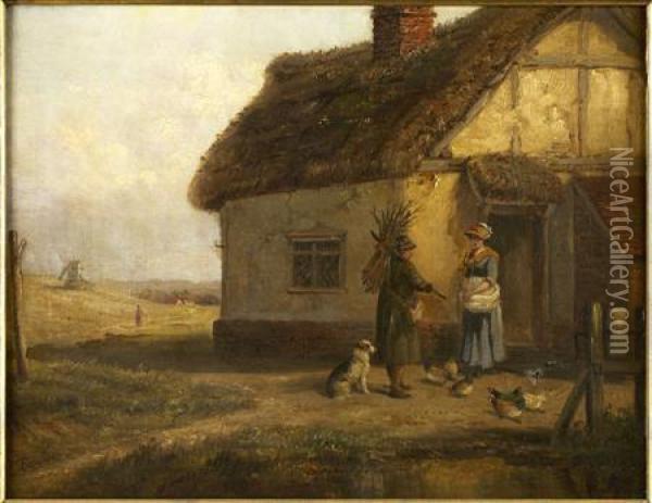 The Brushwood Seller Oil Painting - Thomas Smythe