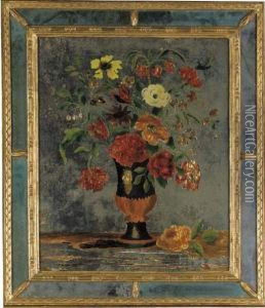 Still Life Of Flowers Oil Painting - Dora Carrington