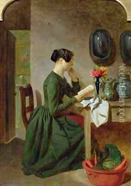 The Housekeeper Oil Painting - J. Davies