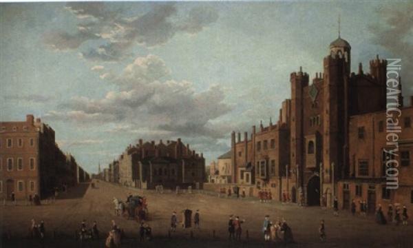 View Of St. James's Palace And Pall Mall, London Oil Painting - John Paul