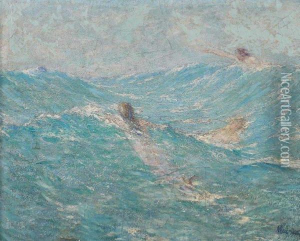 Sirenes Oil Painting - George Willoughby Maynard