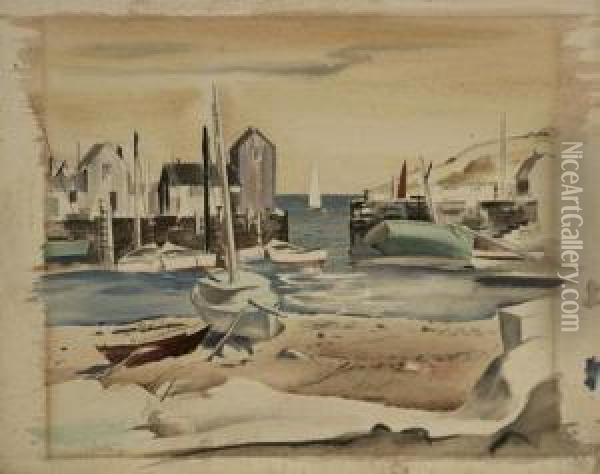 Rockport Harbor Oil Painting - Earl Horter