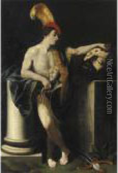 David Con La Testa Di Golia Oil Painting - Guido Reni