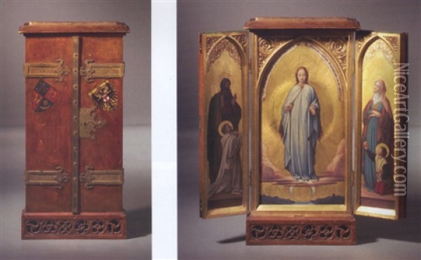 Maria Immaculata Auf Mond Stehend Oil Painting - Edward Jakob Von Steinle