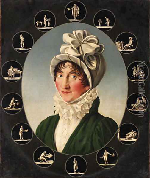 Portrait of Marie-Letizia Bonaparte, 'Madame Mre' (1750-1836) Oil Painting - Italian School