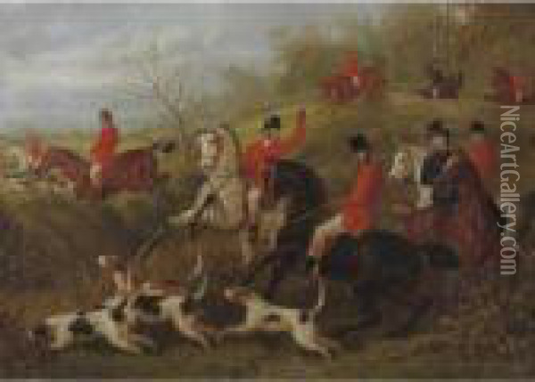 The Fox Hunt Oil Painting - Edward Benjamin Herberte