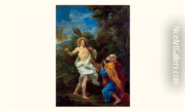 Quo Vadis Domine? Oil Painting - Giovanni Battista Gaulli