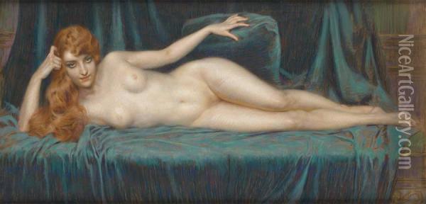 Jeune Femme Nue Couchee Oil Painting - Gustave Brisgand