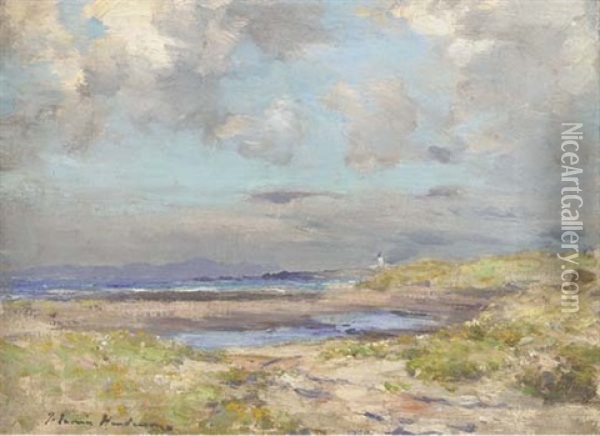 A Coastal Landscape Oil Painting - Joseph Morris Henderson