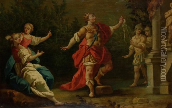 Scene Mythologique Oil Painting - Claudio Francesco Beaumont