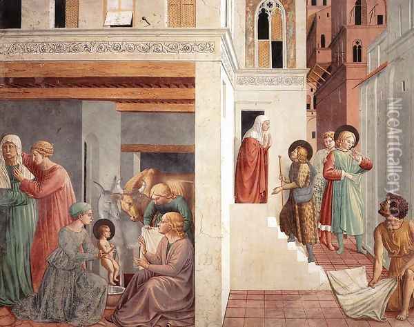 Scenes from the Life of St Francis (Scene 1, north wall) 1452 Oil Painting - Benozzo di Lese di Sandro Gozzoli