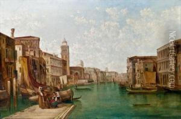 Venezianischer Kanal Oil Painting - Alfred Pollentine