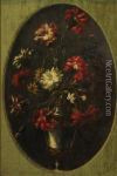 Flowers Oil Painting - Jean-Baptiste Monnoyer