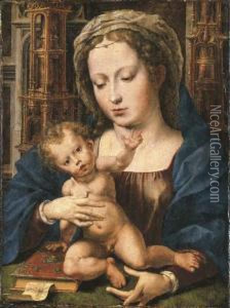 The Virgin And Child Oil Painting - Jan Mabuse