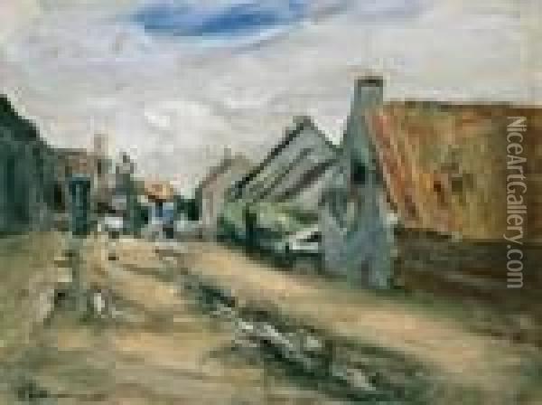 Dorfstrasse In Holland Oil Painting - Max Liebermann