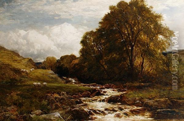 On The Lydd, Dartmoor Oil Painting - Edmund Morison Wimperis