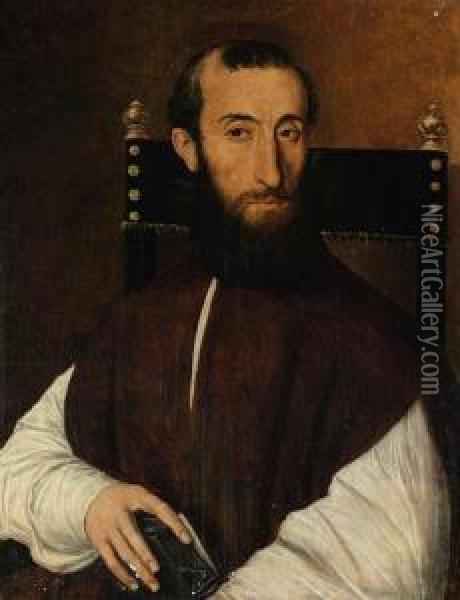 Portrait Of A Cleric Oil Painting - Scipione Pulzone