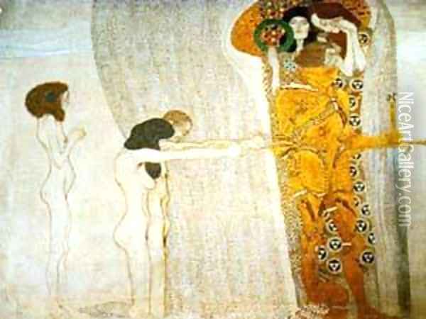 The Bethoven Frieze I 1902 Oil Painting - Gustav Klimt