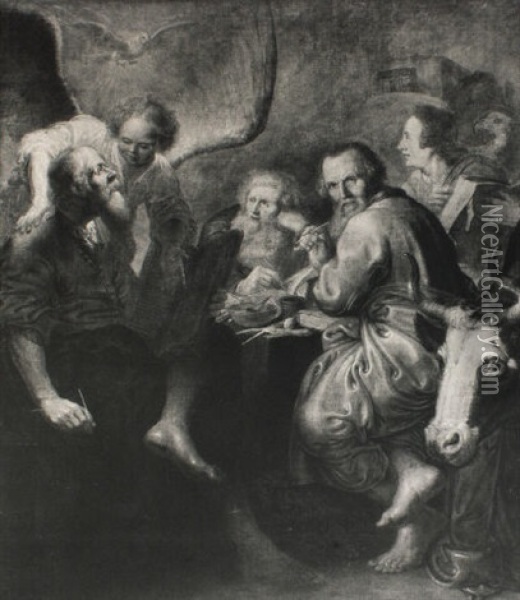 The Four Evangelists Oil Painting - Gysbert Jansz. Sibilla