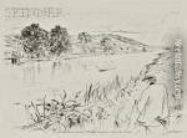 Sketching #1 Oil Painting - James Abbott McNeill Whistler