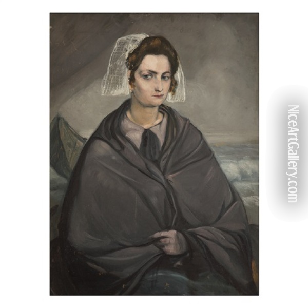 Portrait, 1928 Oil Painting - Emile Bernard