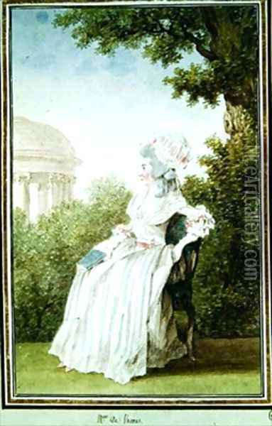 Madame de Vannes Oil Painting - Louis Carrogis Carmontelle
