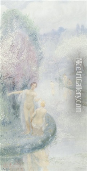 Baigneuses Oil Painting - Constant Montald