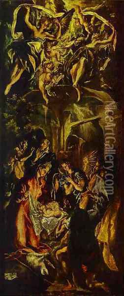 The Adoration Of The Shepherds 1590s Oil Painting - El Greco (Domenikos Theotokopoulos)