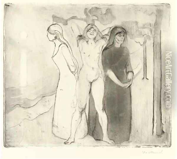 The Woman II (Das Weib II) Oil Painting - Edvard Munch