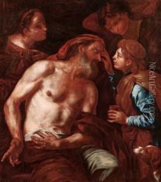 Tobia Cura Il Padre Oil Painting - Johann Karl Loth