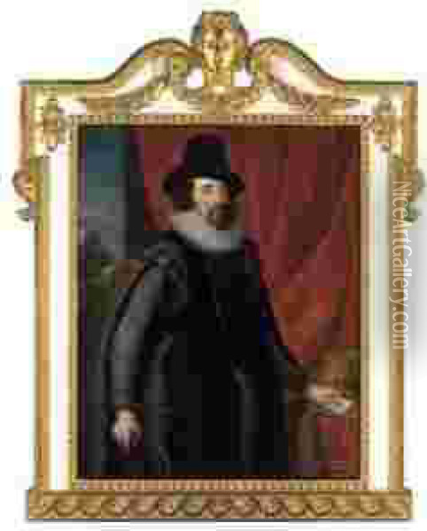 Portrait Of Sir Francis Bacon Oil Painting - John Vanderbank
