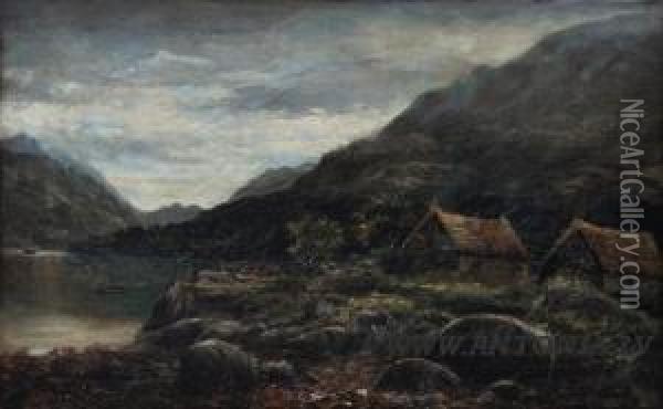 Portancaple Lochlong Oil Painting - J. Montreu